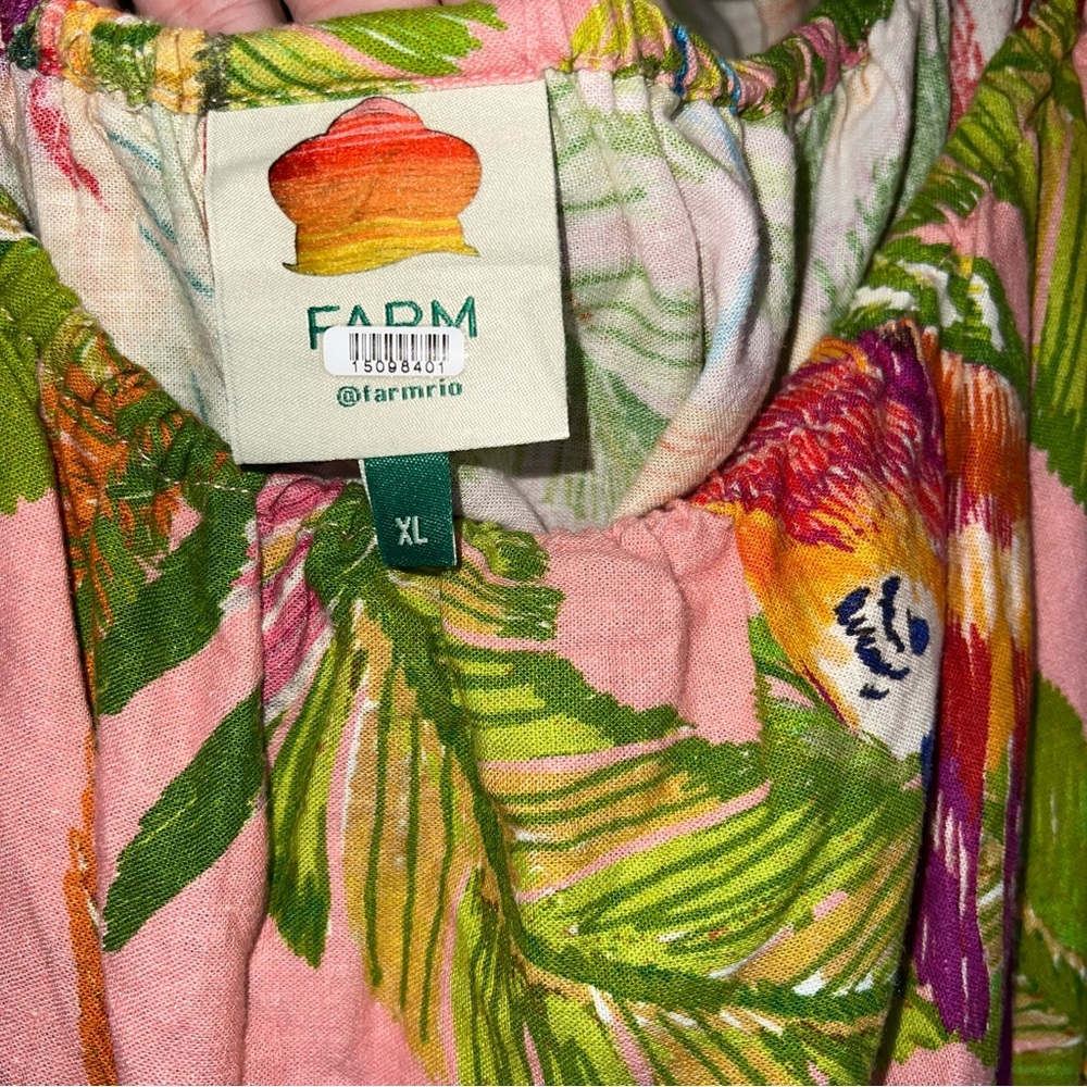 Farm rio Macaw Leaves Mini Dress - Picture 3 of 16